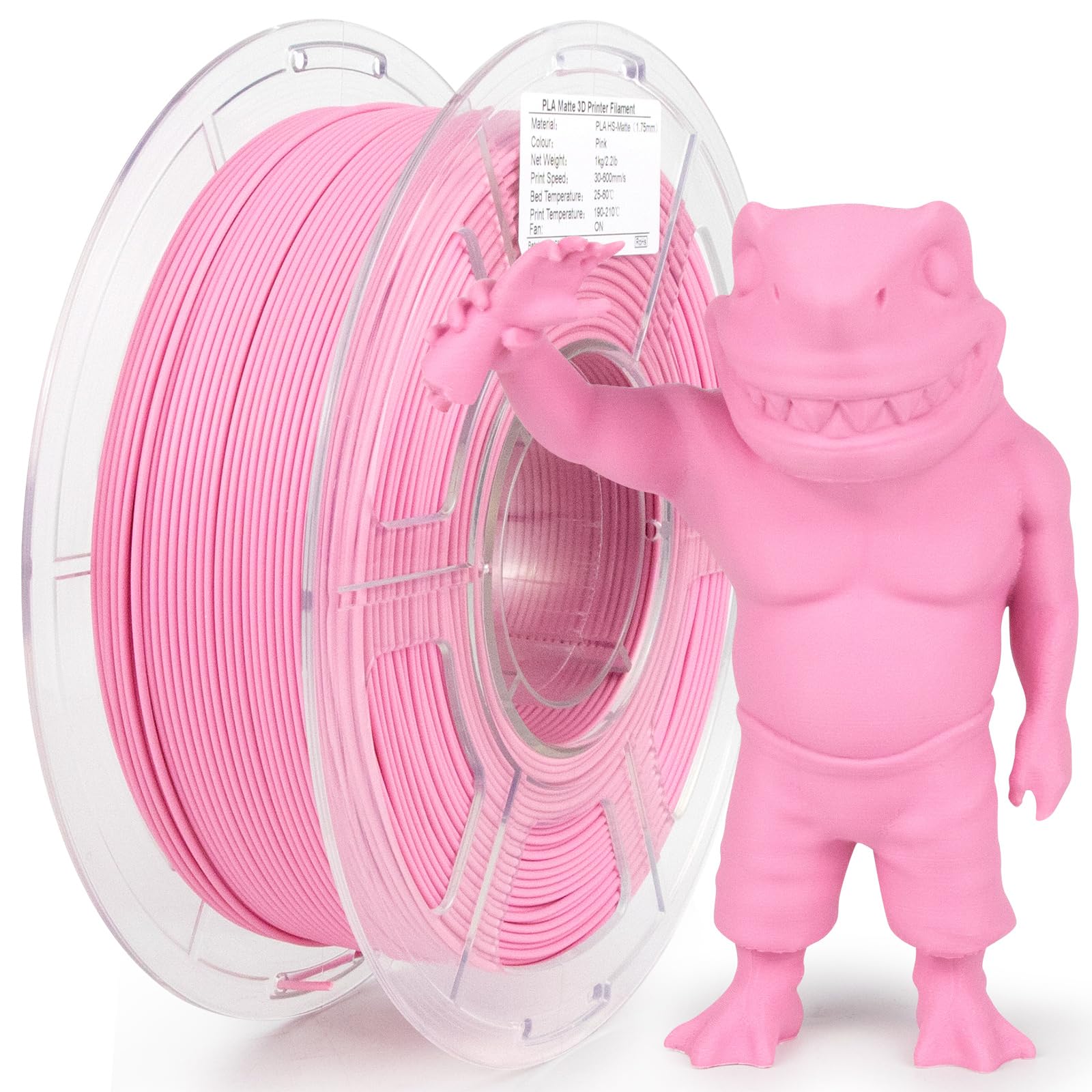 Pink Filliment Snapklik.com : iSANGHU Matte PLA Plus Filament 1.75mm, Rapid High Speed ...
