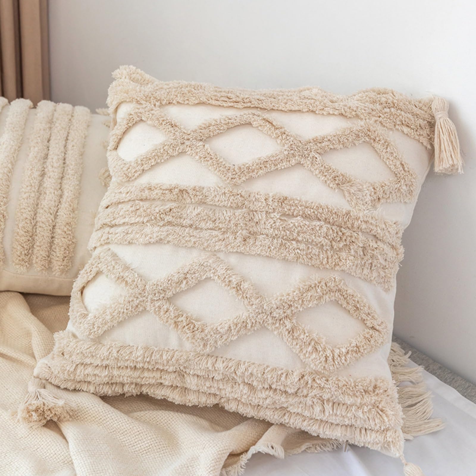 Housse de coussin pour canapé et chambre ambiance bohème chic