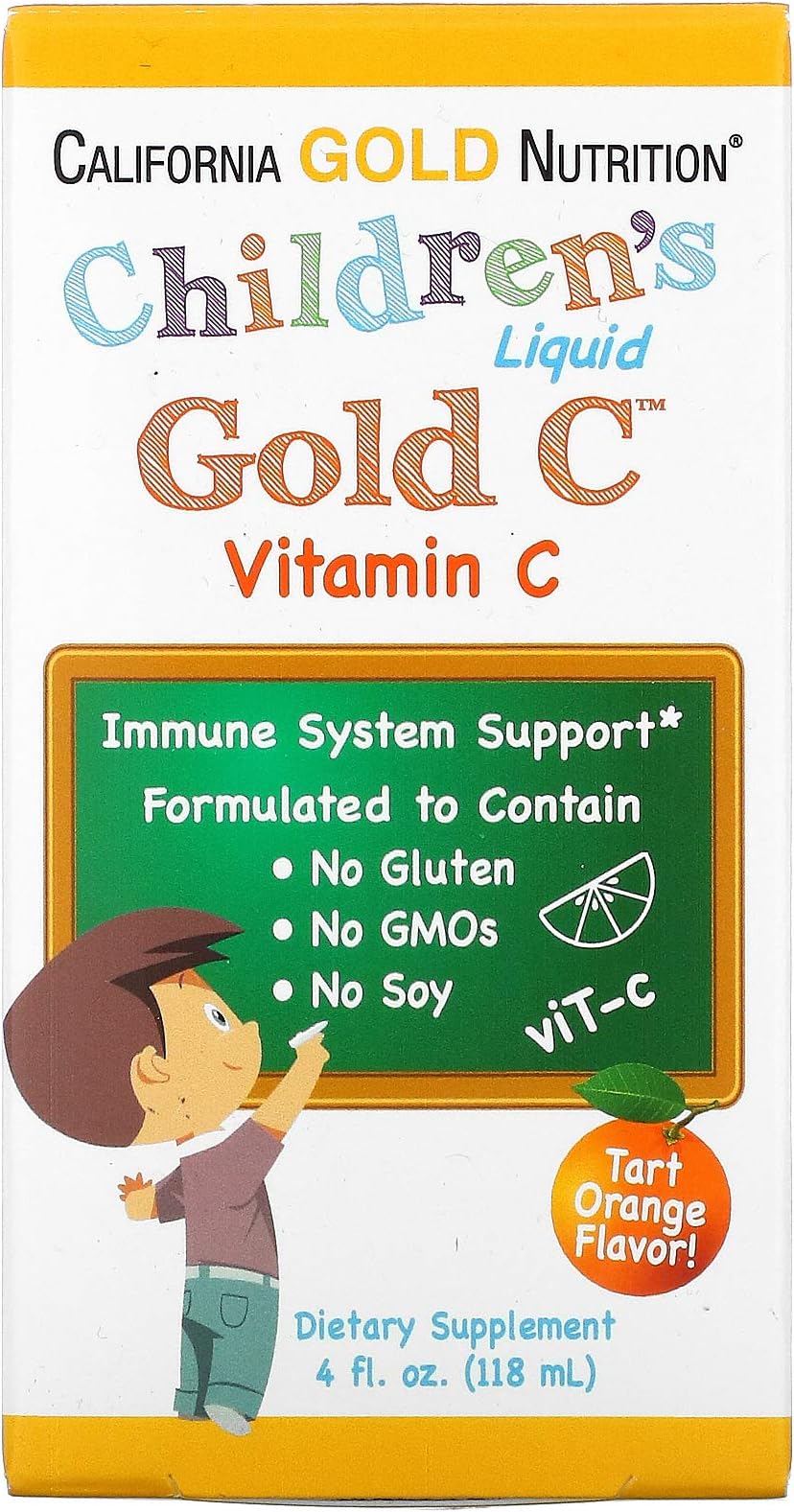 California Gold NutritionKids Gold Câ„¢, Liquid Vitamin C, Orange, 4 fl oz (118 ml)