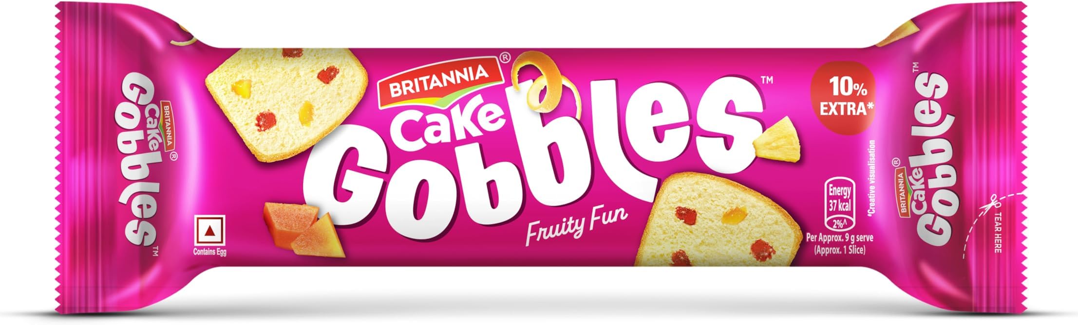 Britannia Gobbles Bar Cake Fruity Fun, 110 g