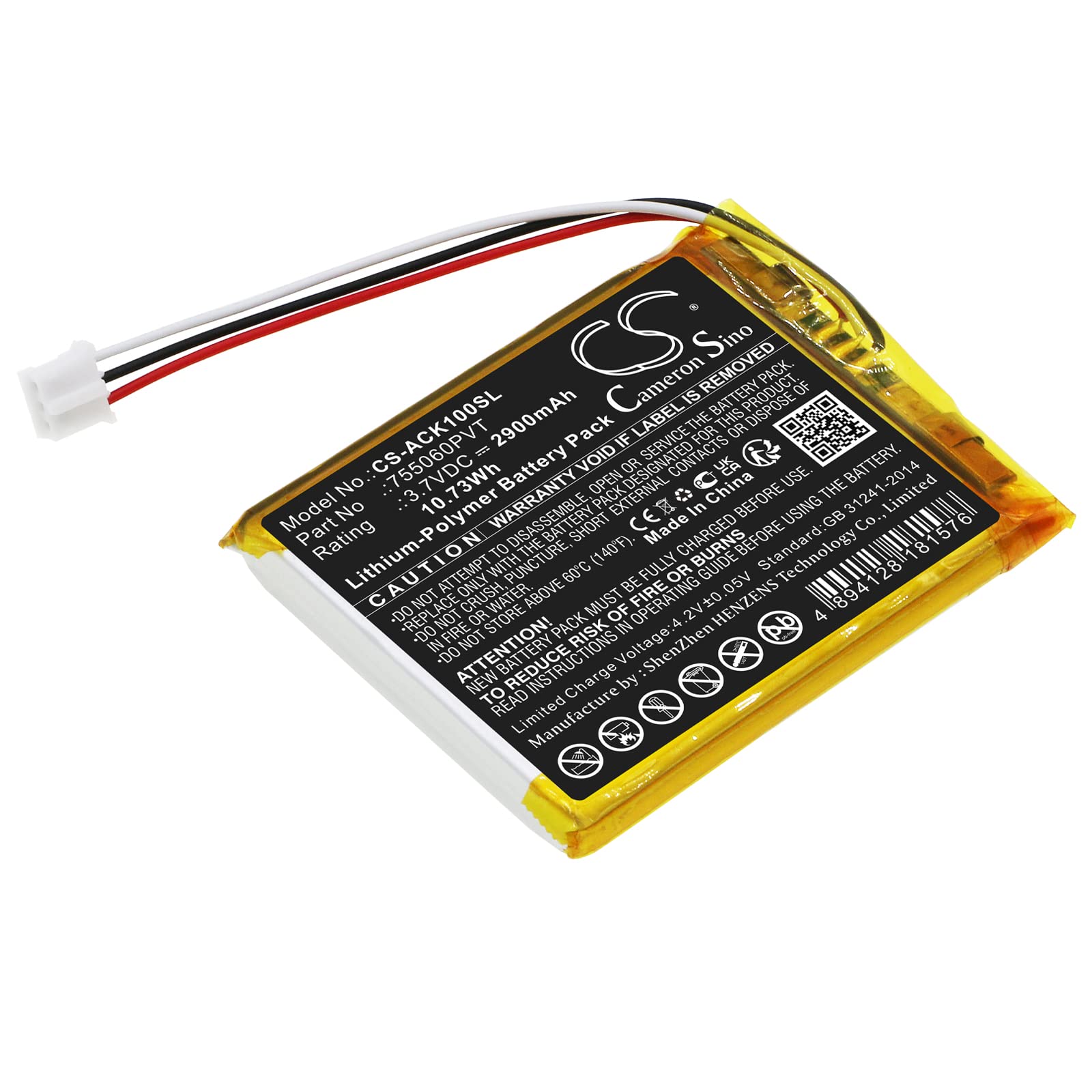 Ejjinenbby Replacement Battery Compatible for AUTOKEYSPROTOOL CK-100 (2900mAh/3.7V), 755060PVT Battery