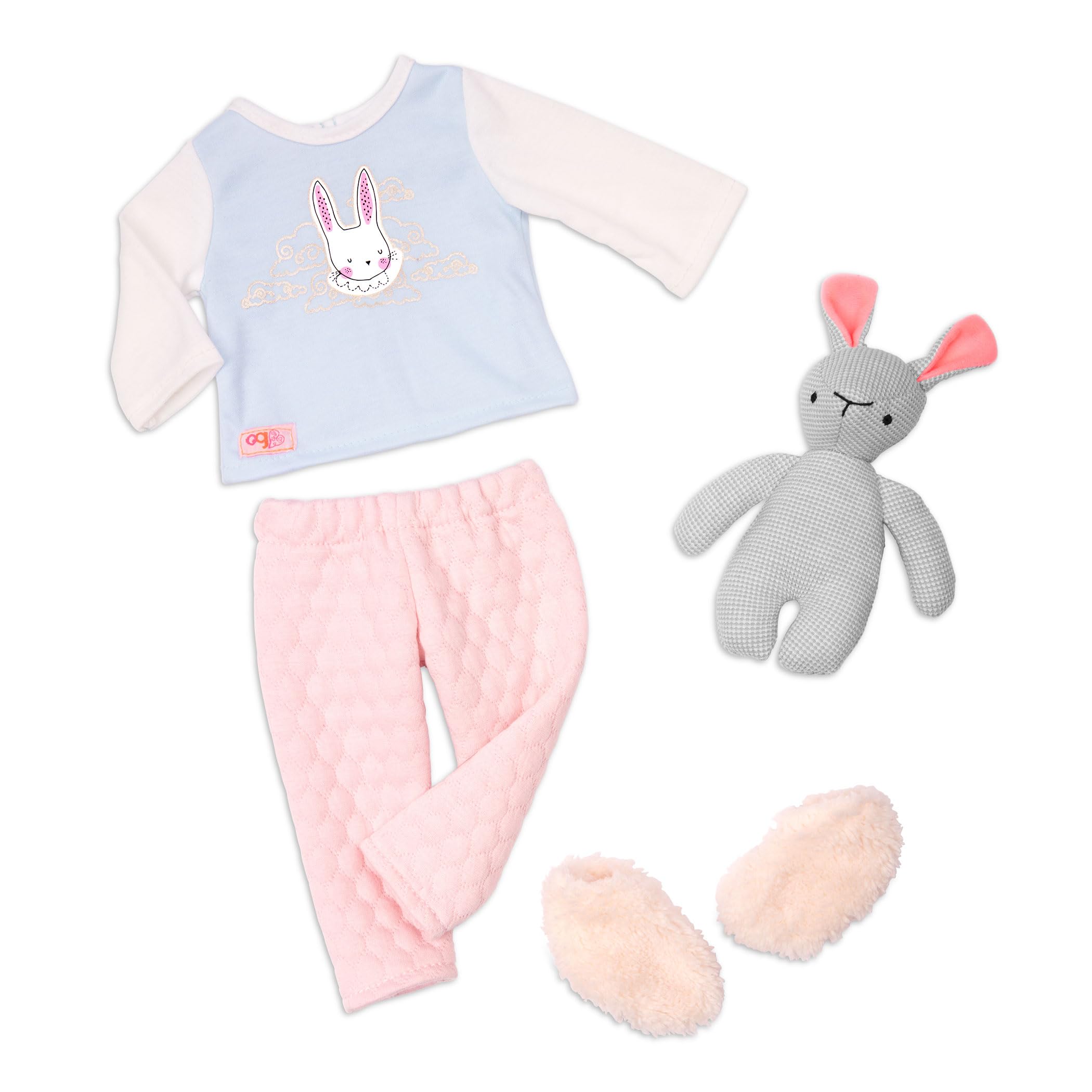 Our Generation - Jovie - 46 cm Übernachtunspuppe - Blondes Haar & grüne Augen - Plüschhase & Pyjama-Outfit - Vorgetäuschtes Spiel - Spielzeug für Kinder ab 3 Jahren