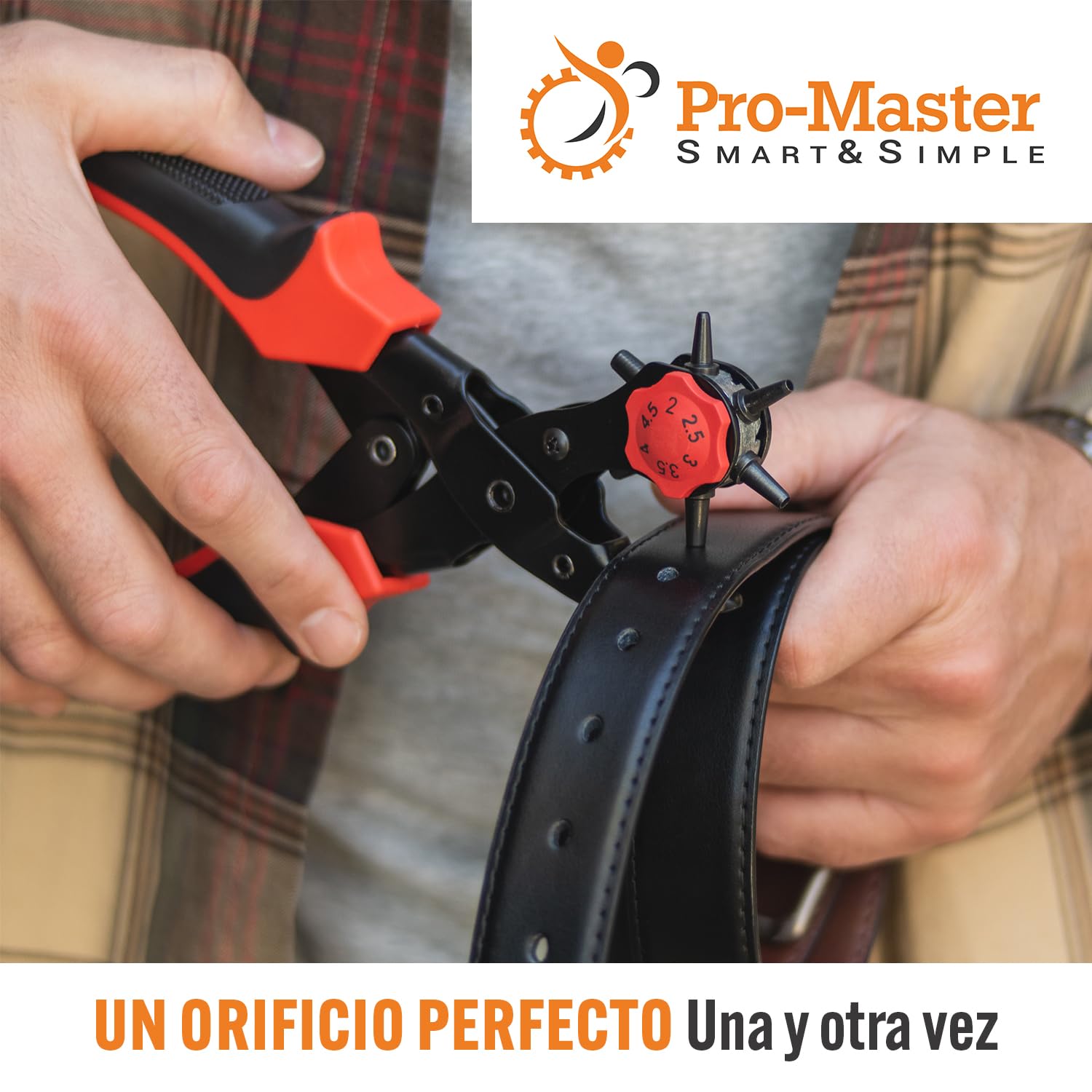 Set de Remachadora de Cuero para Cinturones, Correas, Collares para Perros, Sillas, Zapatos, Tejidos, Bricolaje o Manualidades. Agujereador Rotatorio, de Varios Tamaños