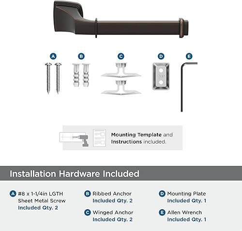 Vista 123 de Amerock BH36034CZ Toallero de bronce champán Toallero de 24 pulgadas (24.016 in) Revitalize Toallero de baño Accesorios de baño