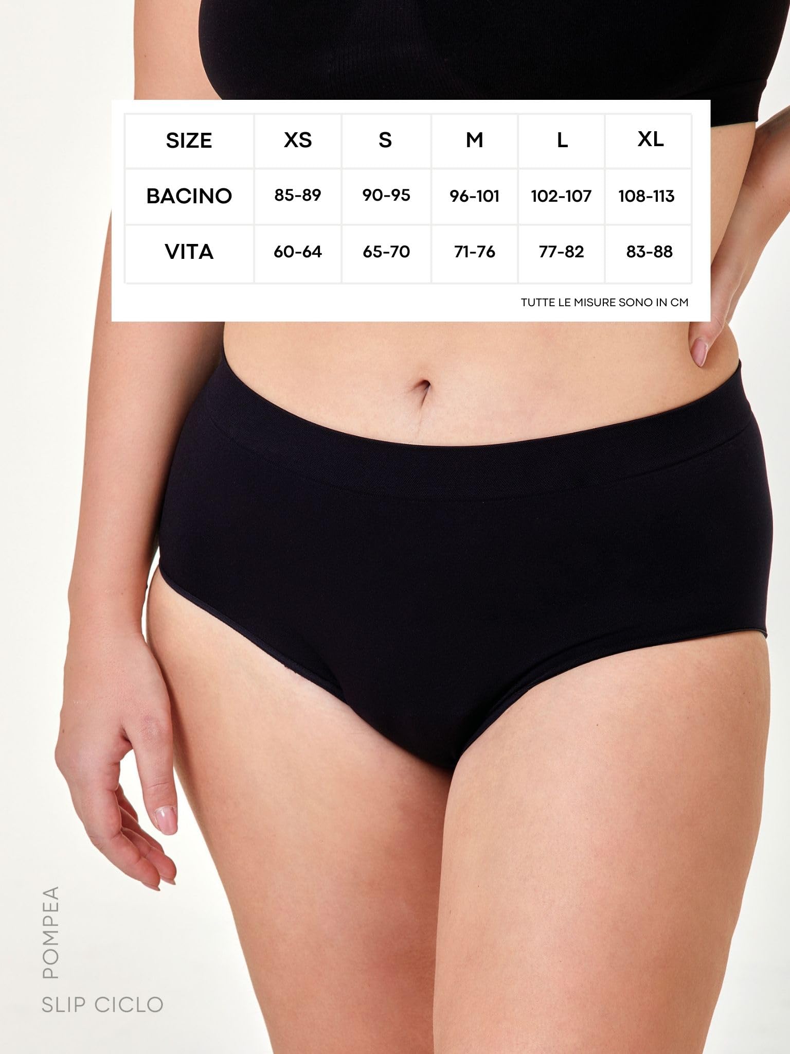 POMPEA Mutande Assorbenti Donna, Slip Mestruale Senza Cuciture, Lavabile e Riutilizzabile