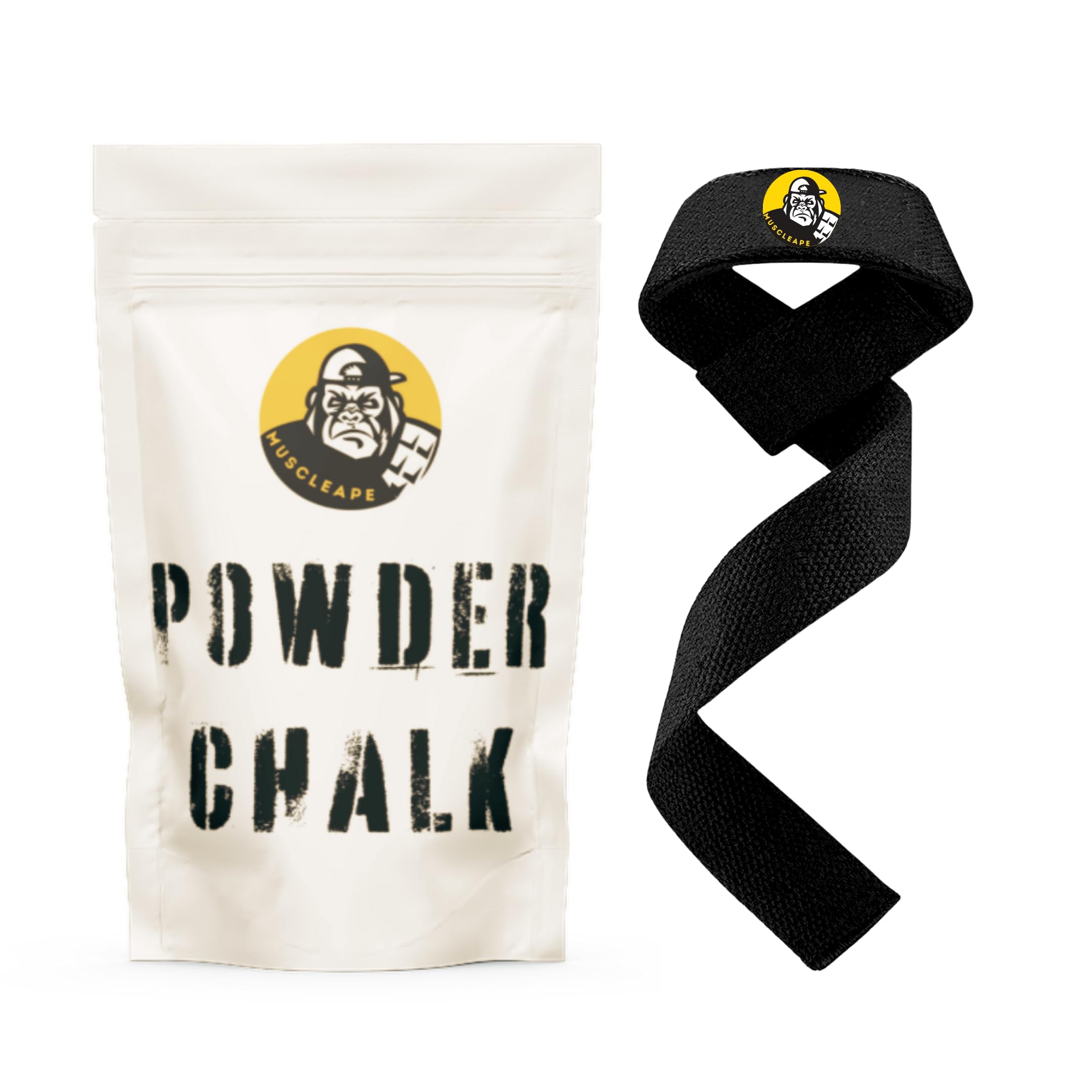 Muscleape Chalk Powder for Superior Grip. 200gm Premium Chalk with Lifting Straps for Weightlifting,Bodybuilding Powerlifting, Calisthenics and Other Sports. (B0DDTXN768) Amazon Price History, Amazon Price Tracker