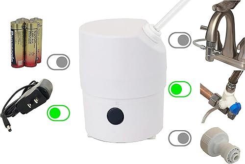 Miniatura 2 de AquaPurr 4 (CT - Cable con válvula en T de plomería) Fuente de agua para gatos - Se conecta a válvulas de cierre de inodoro o fregadero