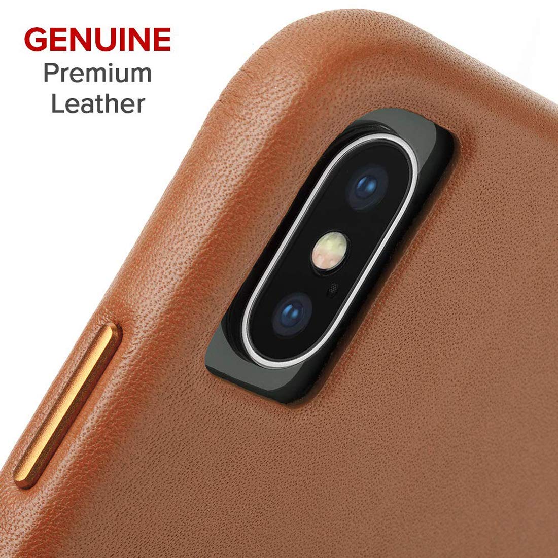 Case-Mate - iPhone XS Case - BARELY THERE LEATHER - iPhone 5.8 - Butterscotch Leather