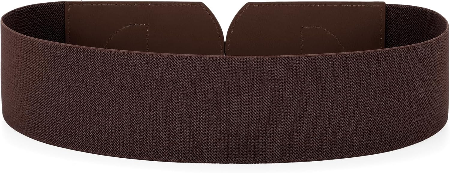 Wide Belts for Women Fashion Elastic Belt for Dresses Vintage Waist Belt Ladies Stretchy Belt Gold Buckle - Image 2