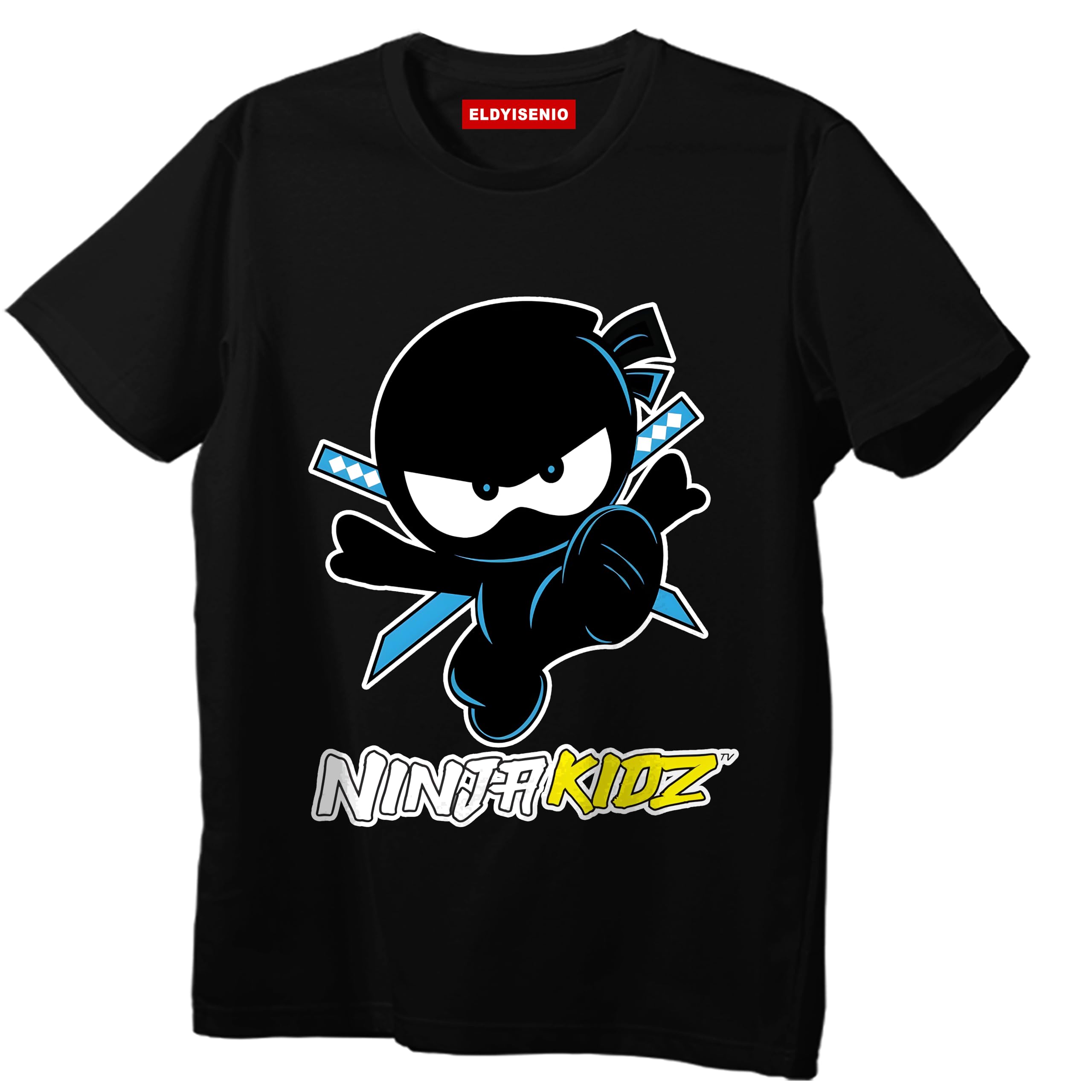 Sponsored Ad – ELDYISENIO Ninja Kids Shirts, Birthday Gift T-Shirt, Unisex (UAE/KSA, Age 4 Years, Regular Fit, Black)