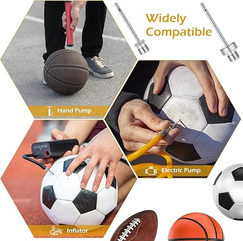 Miniatura 5 de Kit de accesorios de bomba de 24 piezas, incluye agujas de bola premium, adaptadores de válvula, boquillas de inflado de globos, agujas de bola de