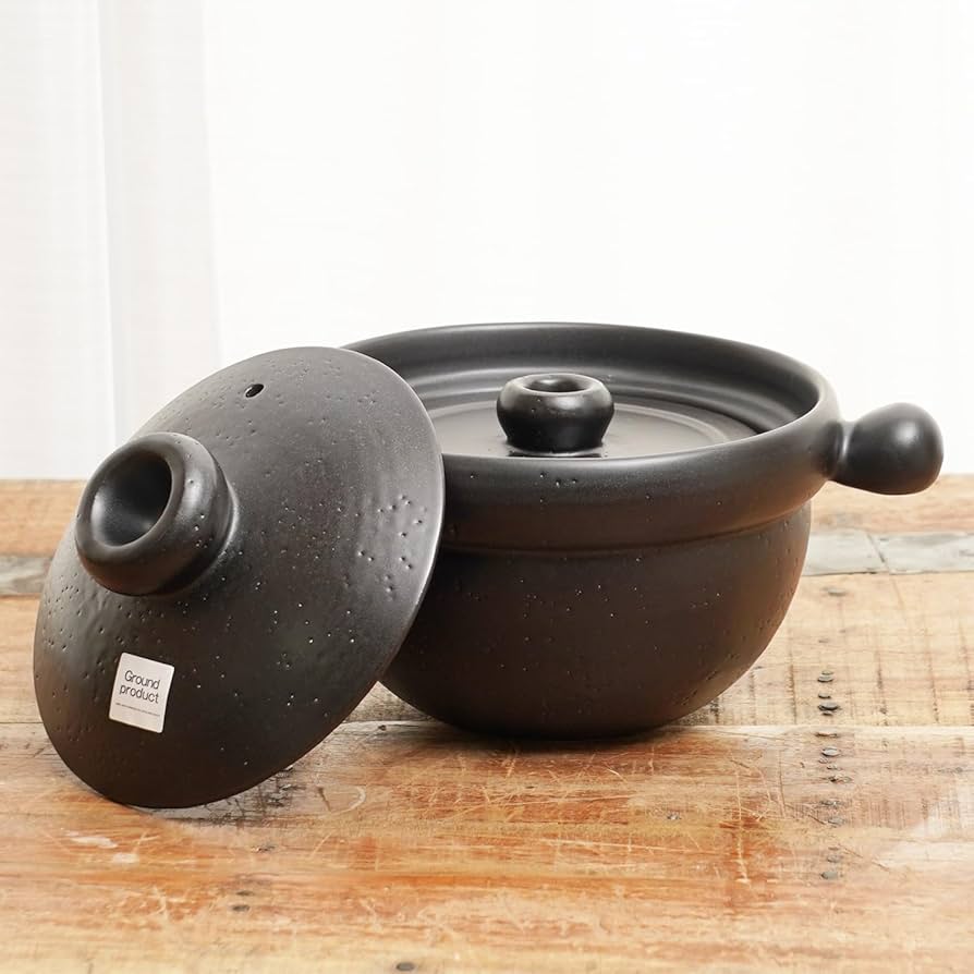 Banko Ware Earthenware Rice Cooker Donabe- Double-Lid
