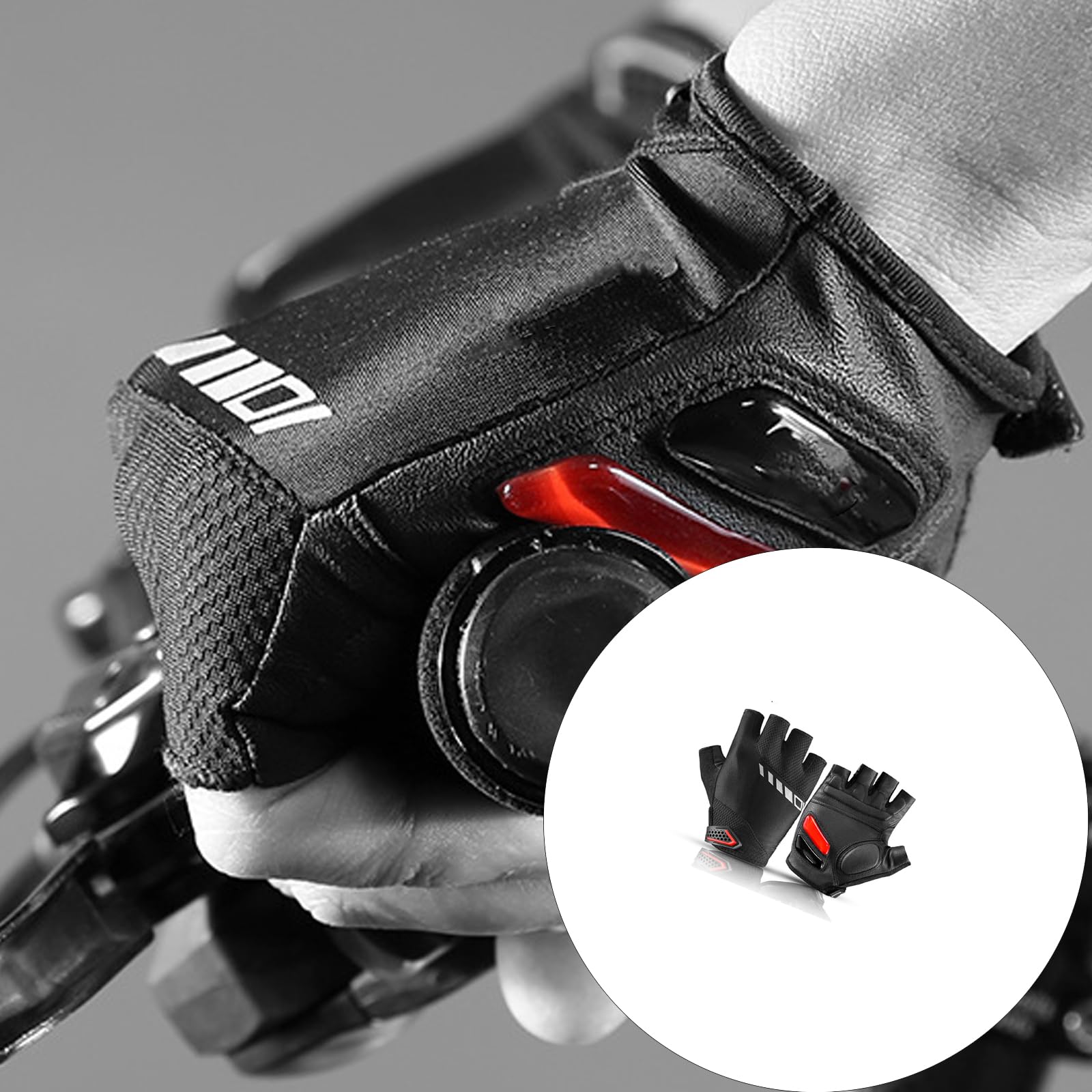 1 paire de gants de sport respirants, sans doigts, antidérapants, durables, pour le cyclisme, la pêche, la randonnée, résistants à la transpiration, ergonomiques