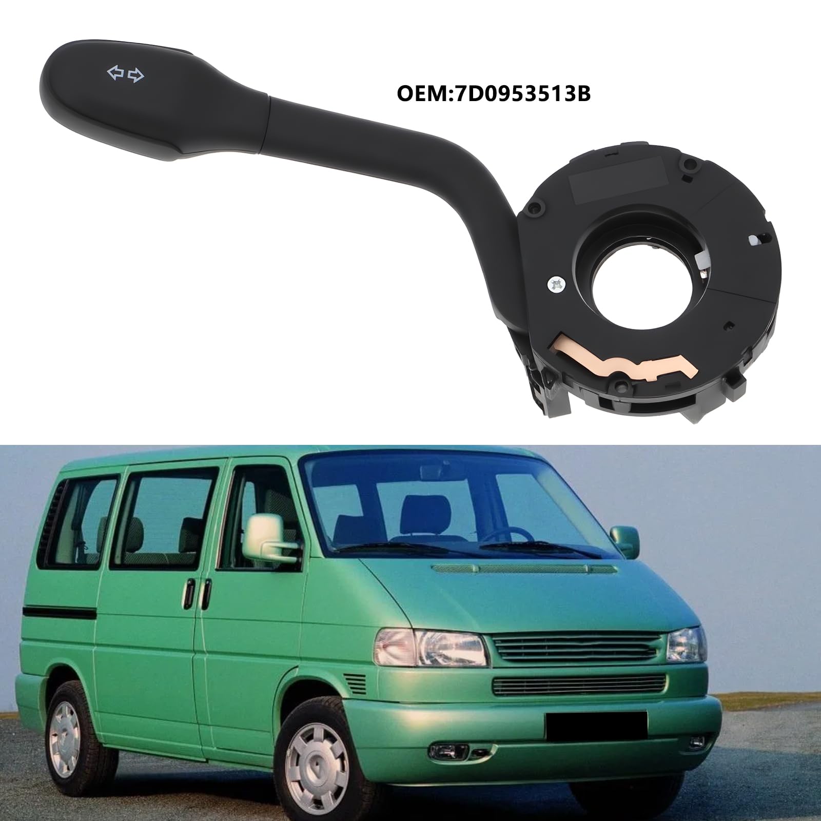 ECSiNG Interruttore indicatore di direzione per auto, 7D0953513B, compatibile con VW Transporter IV Bus 1990-2003