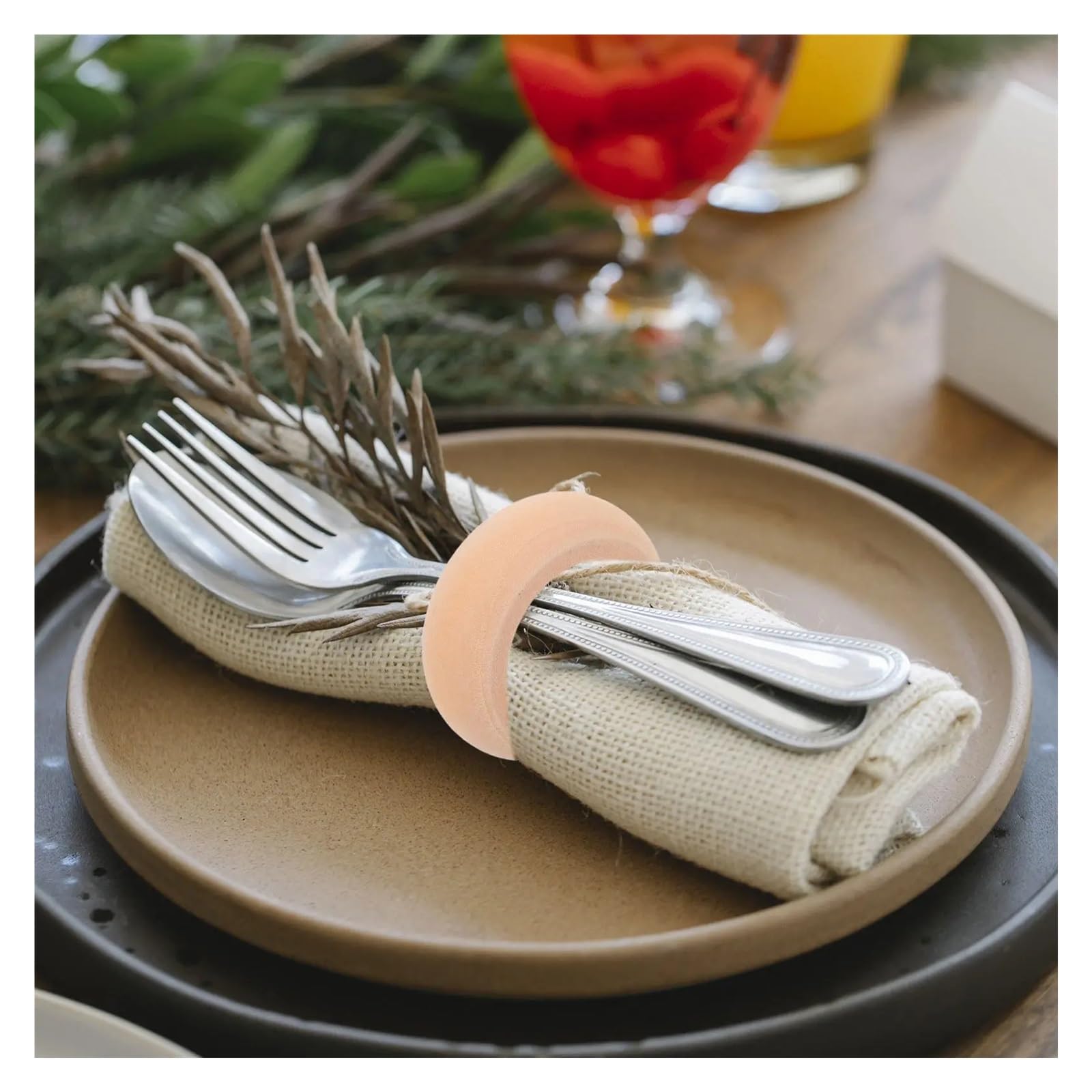 Rond de Serviette en Bois 20 Ronds de Serviette en Bois