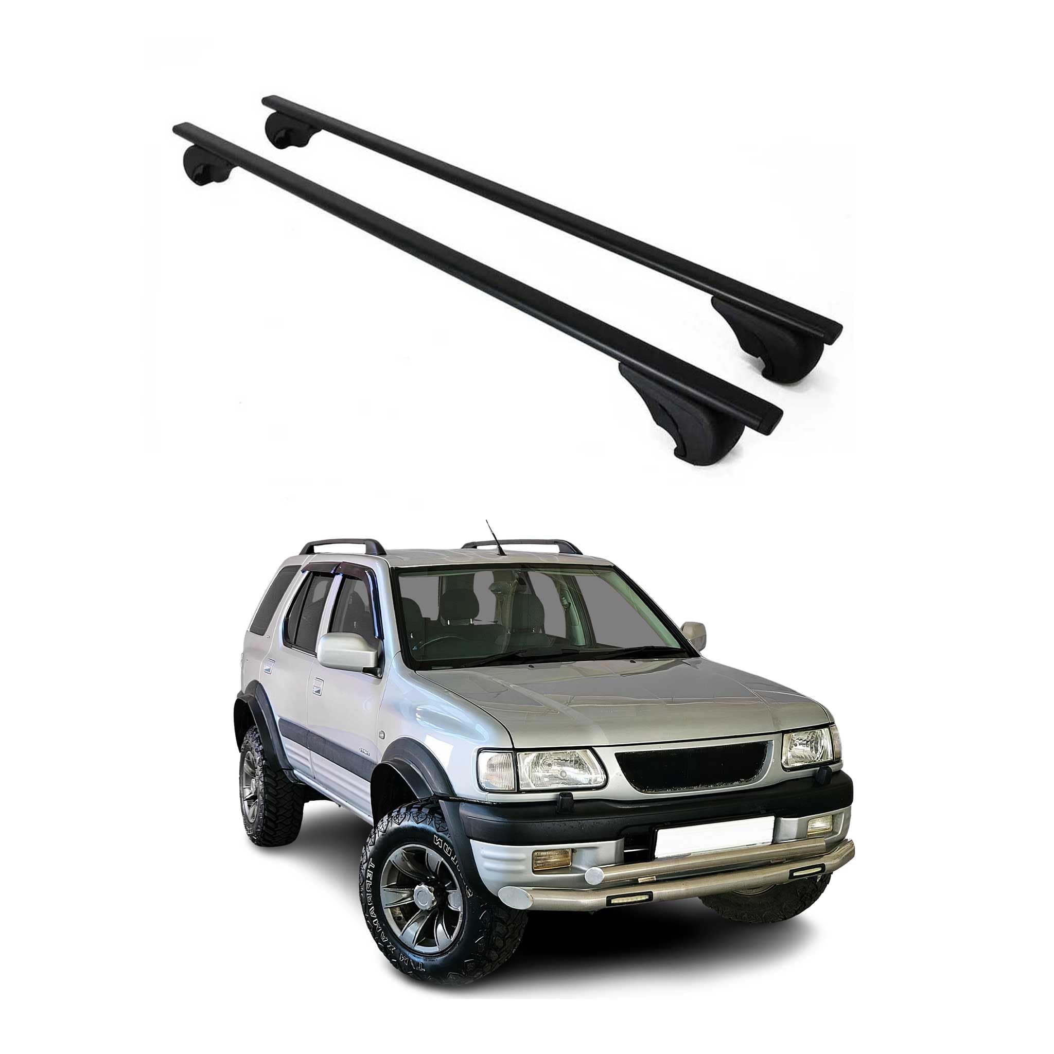 opel frontera dachzelt OMAC Dachträger für 1991-2004 Stahl 2 Stangen Schwarz _product_classification:sunglasses Honeycomb Flight Simulator Controls Size:35.5