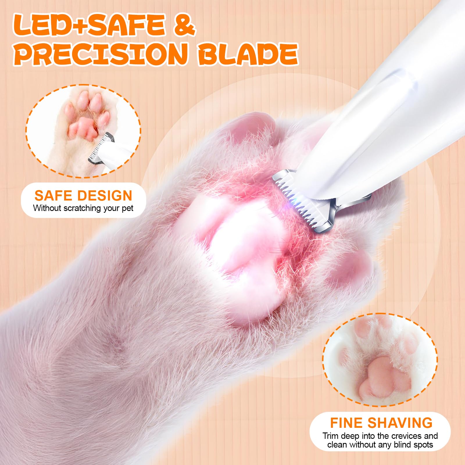 Pet Paw Trimmer, 3 in 1 Electric Dog Trimmer - Image 4