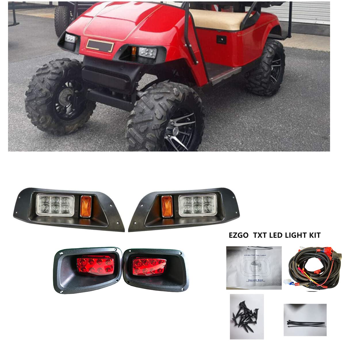 Dr.Acces Golf Cart LED light Kit For EZGO E-Z-GO TXT Golf Car Yearly 1996-2013 Gas&Electric