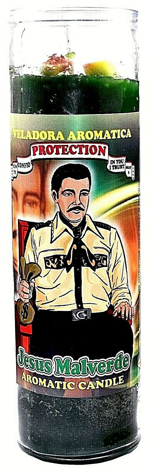 3 Pieces Candles Cocktail VELADORA Jesus MALVERDE PROTECCION