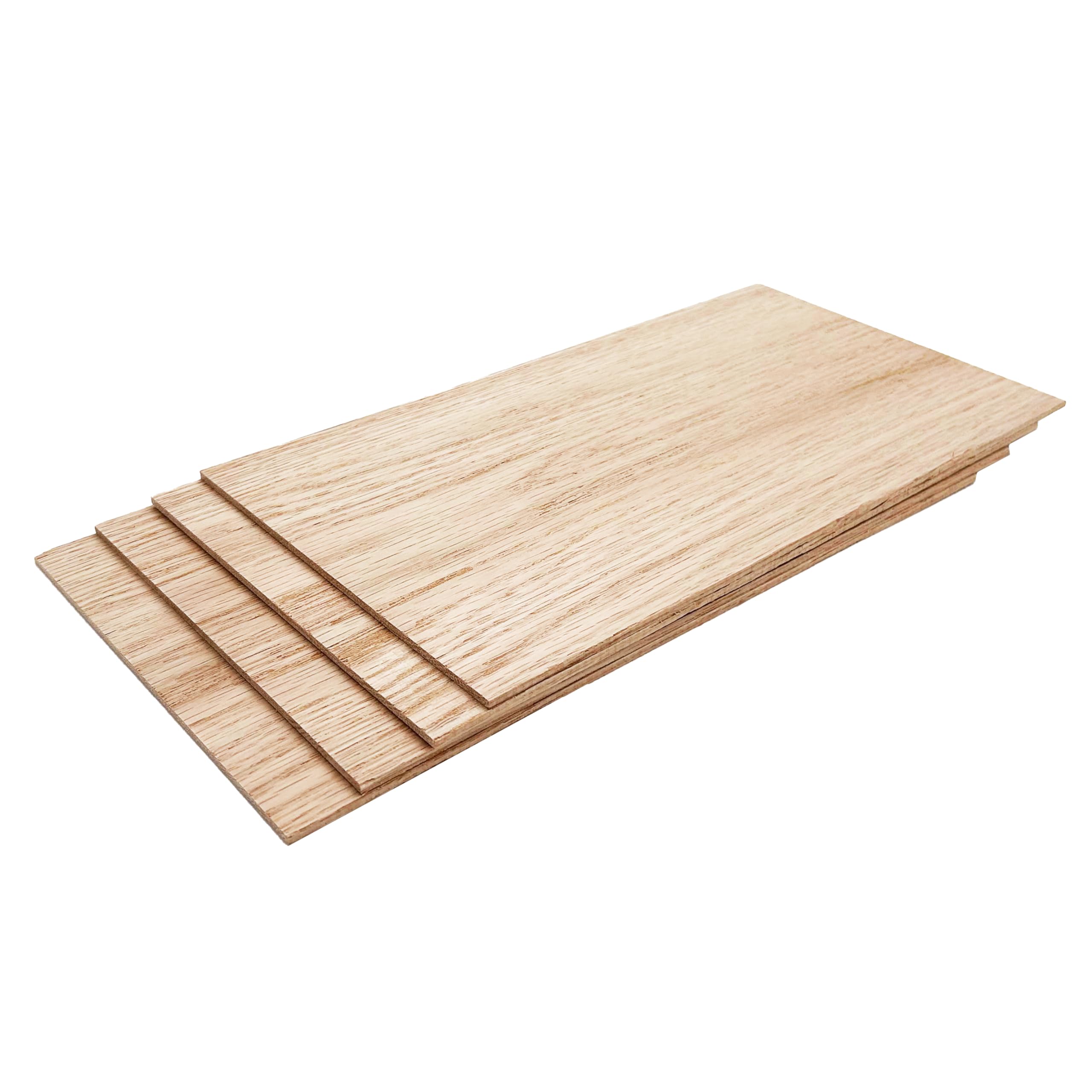 Barrington Hardwoods1/8" Thin Sawn Red Oak Hardwood for CNC, Crafts, Hobbies, and Woodworking - Laser Engraving Blanks (4, 1/8" x 6.5" x 18")