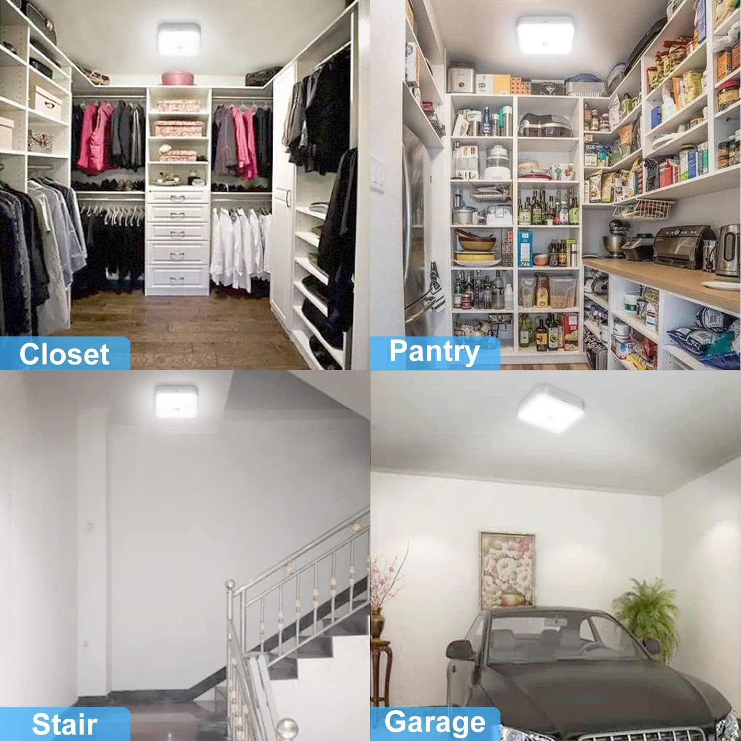 Toowell 10000mAh Battery Ceiling Light Rechargeable Motion Sensor Lights Indoor Battery Operated Bathroom Light Wireless Shed Light Battery Porch Light Rechargeable Loft Light 7 712eonZFrTL. AC SL1500