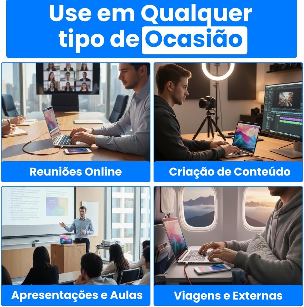 Kit 2 Adaptador Tipo C para USB, USB C para USB A, OTG, Compatível com iPhone, Notebook, Adaptador USB C, Carregamento Rápido 30W Transferência 480Mbps | Premium MyBrins