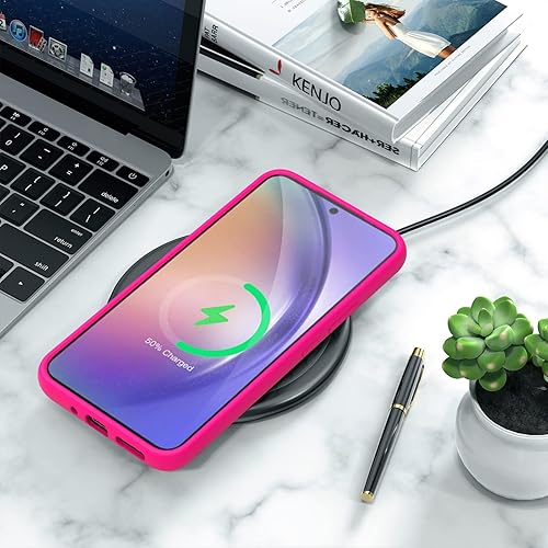 Miniatura 8 de ZUSLAB Funda de silicona compatible con Samsung Galaxy A54 5G 2023, 1 protector de pantalla de vidrio templado, funda de goma TPU de cuerpo completo