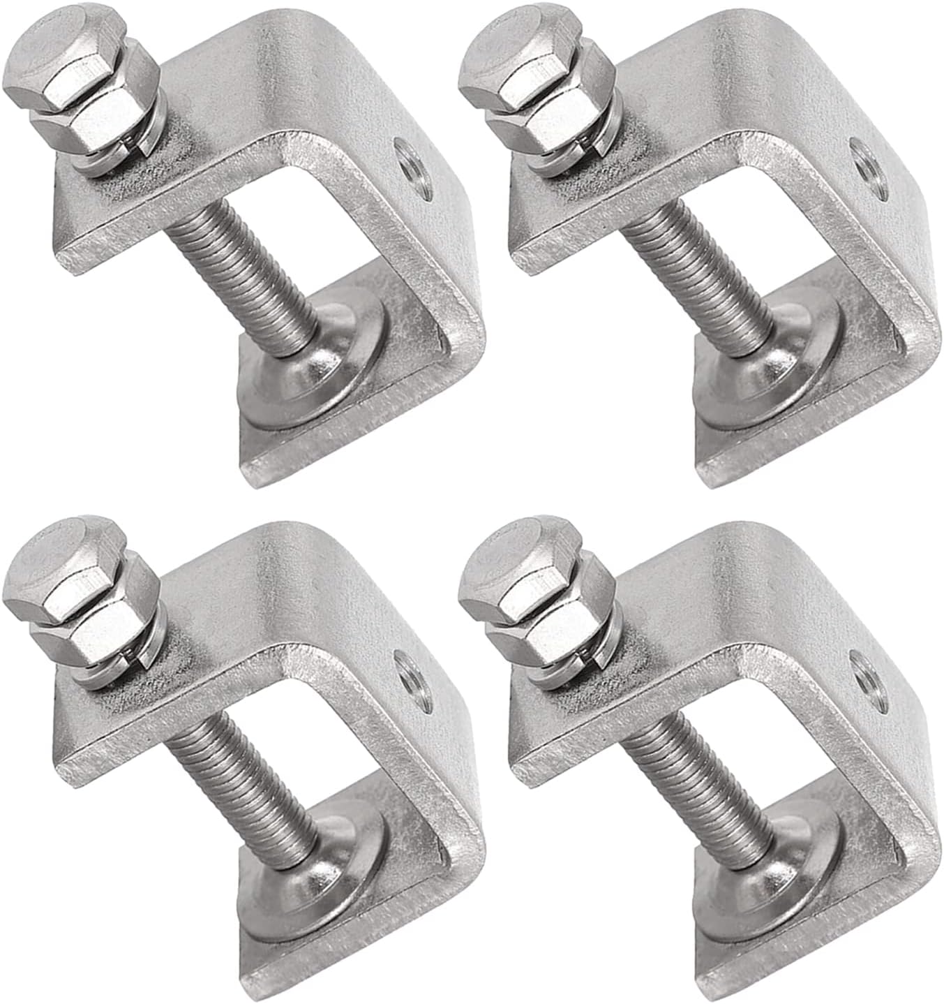 luluxing4Pcs 304 Stainless Steel C Clamp 1 Inch Tiger Clamp Woodworking Clamp Heavy Duty C-clamp with Wide Jaw Openings