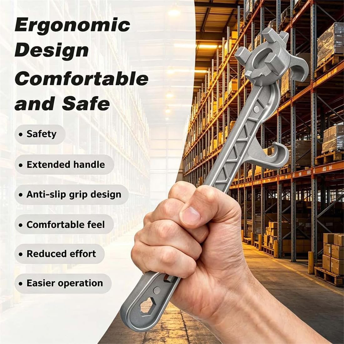 Aluminiowy klucz bung i narzędzie do otwierania wiaderek, wytrzymałe, do pokrywek beczek 5-150 litrów, wielofunkcyjna i ergonomiczna konstrukcja do użytku przemysłowego i domowego (1 szt.)