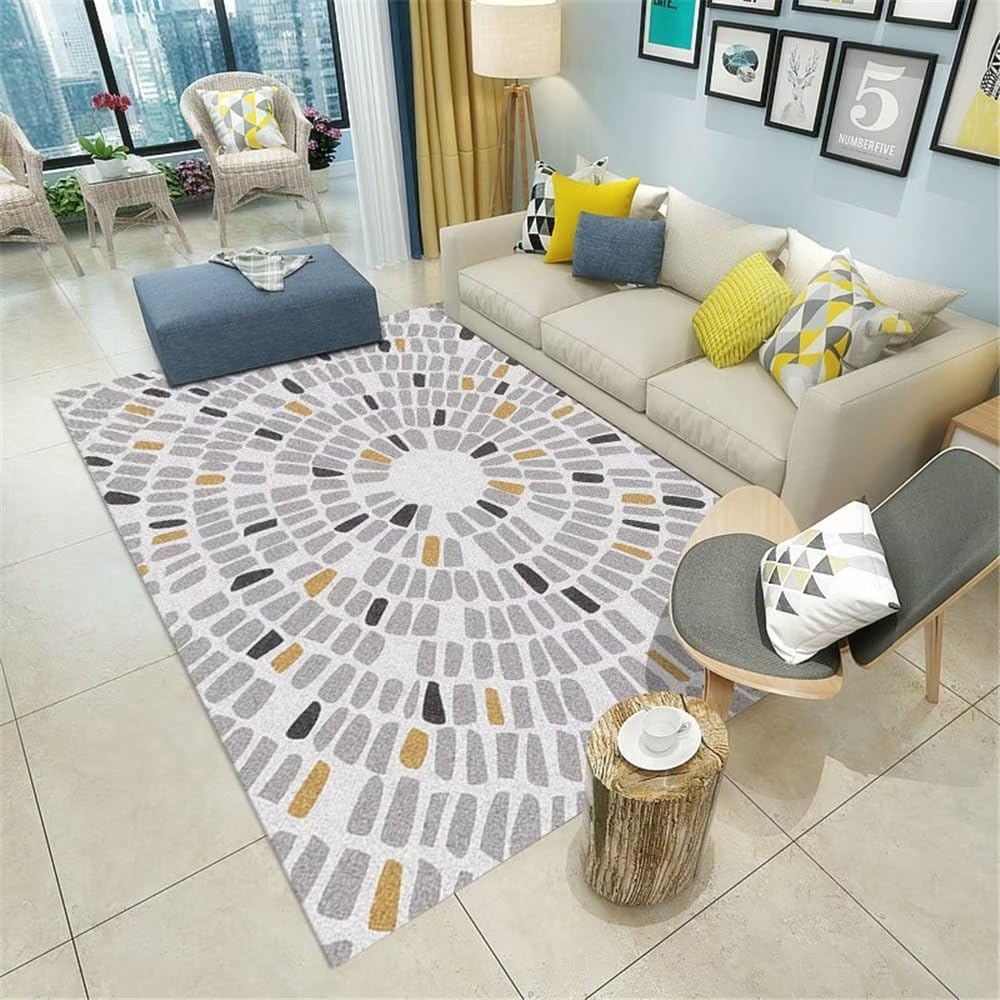 Tapis de chambre ado style pierre grise pour un espace moderne