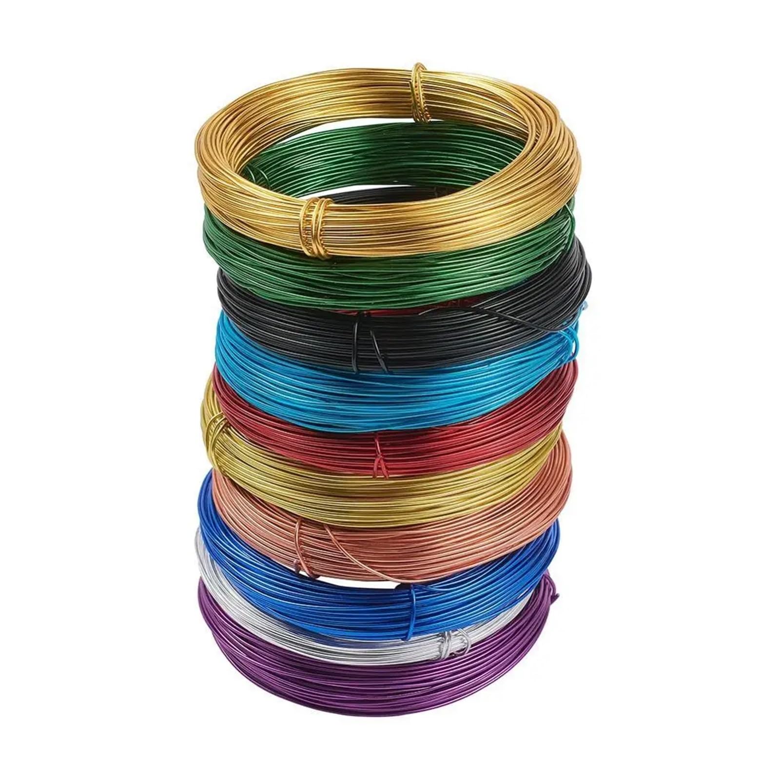 Aludraht 1 mm,5, 2, anodisierte Farbe, Rolle Aluminiumdraht, Perlenschnur for DIY-Armbänder, Halsketten, Schmuckherstellung für DIY-Skulpturen(Blue,2mm 55Meters)