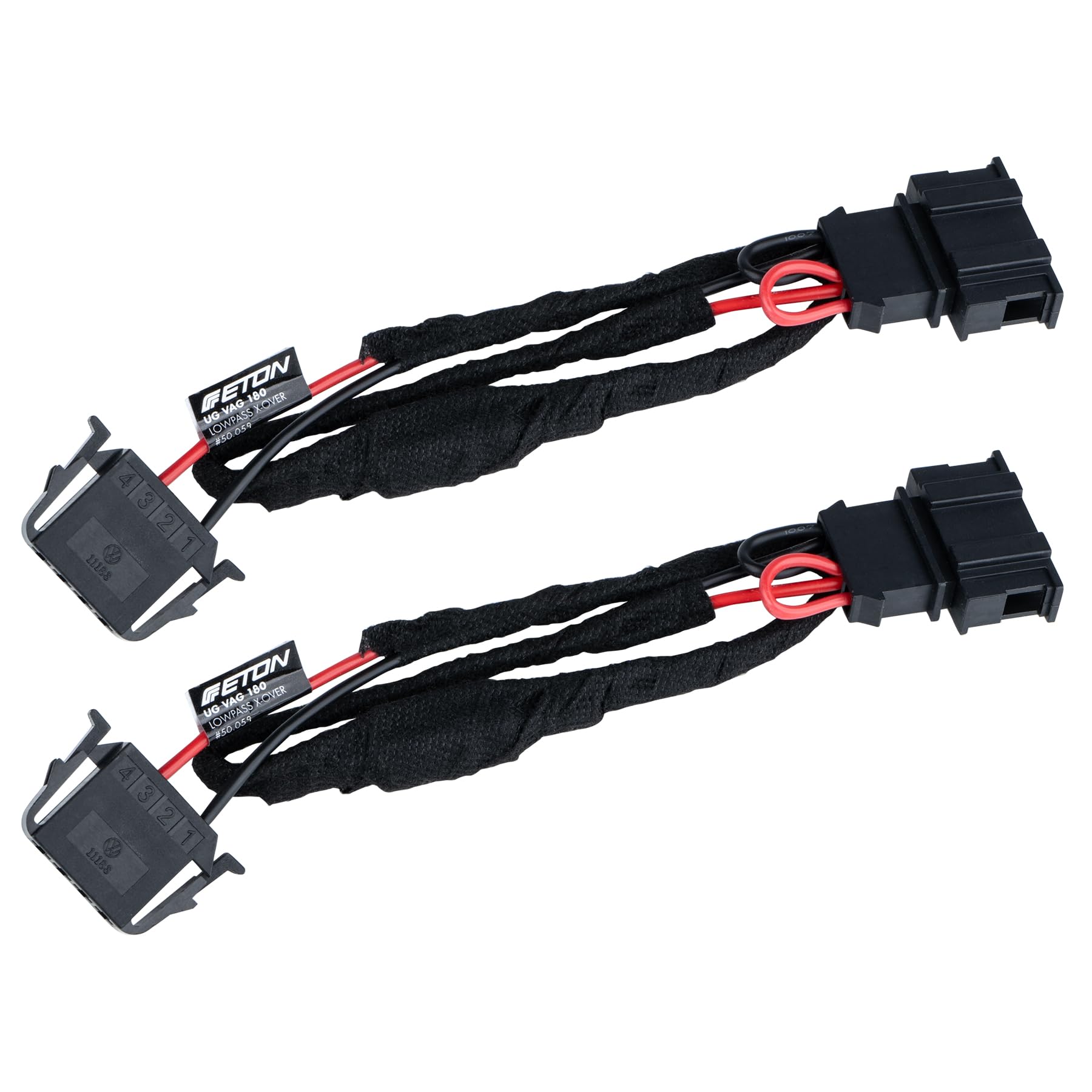 ETON UG VAG 180 – Kraftvoller 18 cm / 7 Zoll Tiefmitteltöner, kompatibel mit VW, Seat, Skoda Fahrzeugen, Plug & Play Langhub Autolautsprecher, 1 Paar