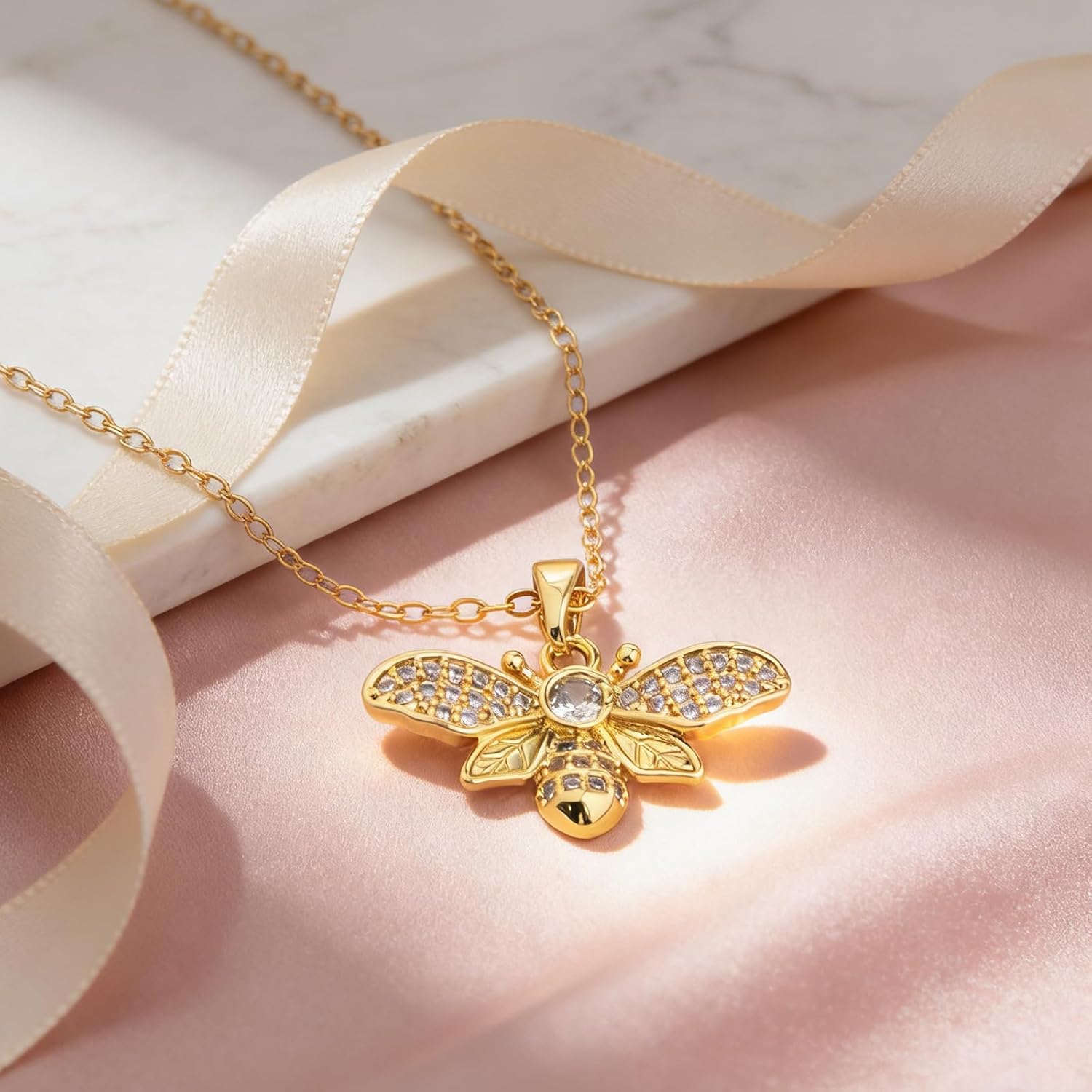 Snake/Turtle/Owl/Bee/Butterfly Necklace for Women Gold Plated Pendant Dainty Gold Necklace for Mom Ocean Jewelry Gifts for Her - Image 4
