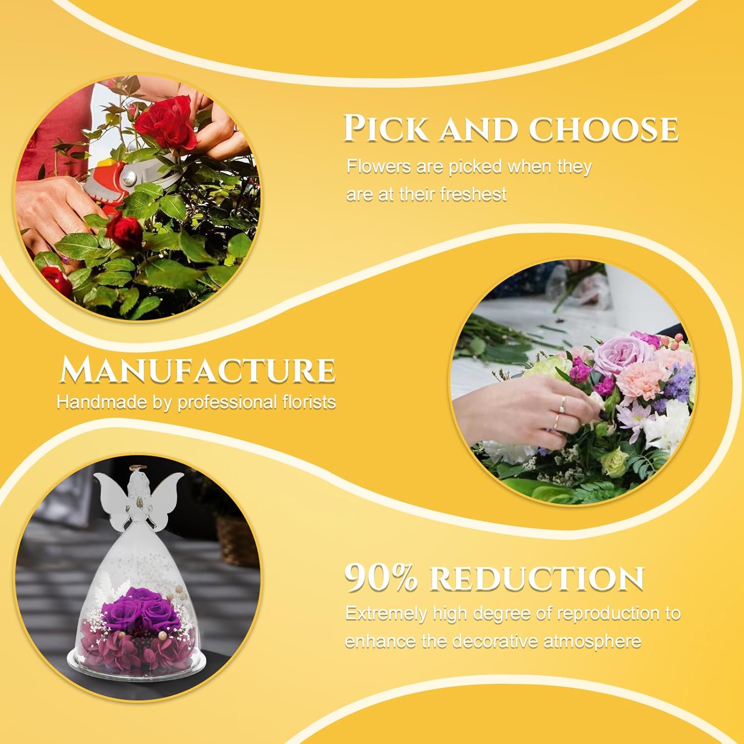 Angel Roses Presents Romantic Preserved Flower Rose Presents Valentines Day Rose Presents Exquisite Angel Preserved Rose for Grandma Her Women Mom Wife(purple)