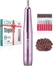 COSLUS Electric Nail Cutter for Gel Nails: 20000 rpm Wire Adjustable Speed and Rotation Direction Manicure and Pedicure Set, Nail File Cutter for Gel Nails, Acrylic Nails (Purple)