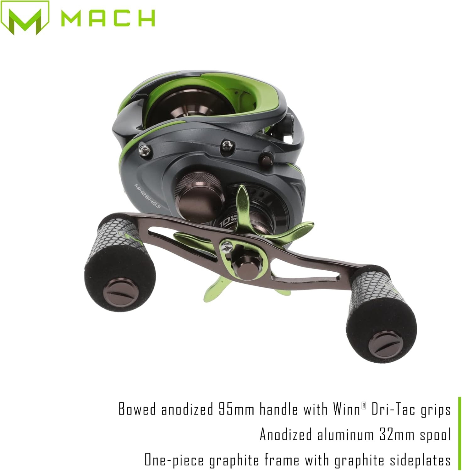 Lew's Mach 2 Baitcast Fishing Reel, 9+1 Stainless Steel Ball Bearings, 7.5:1 Gear Ratio