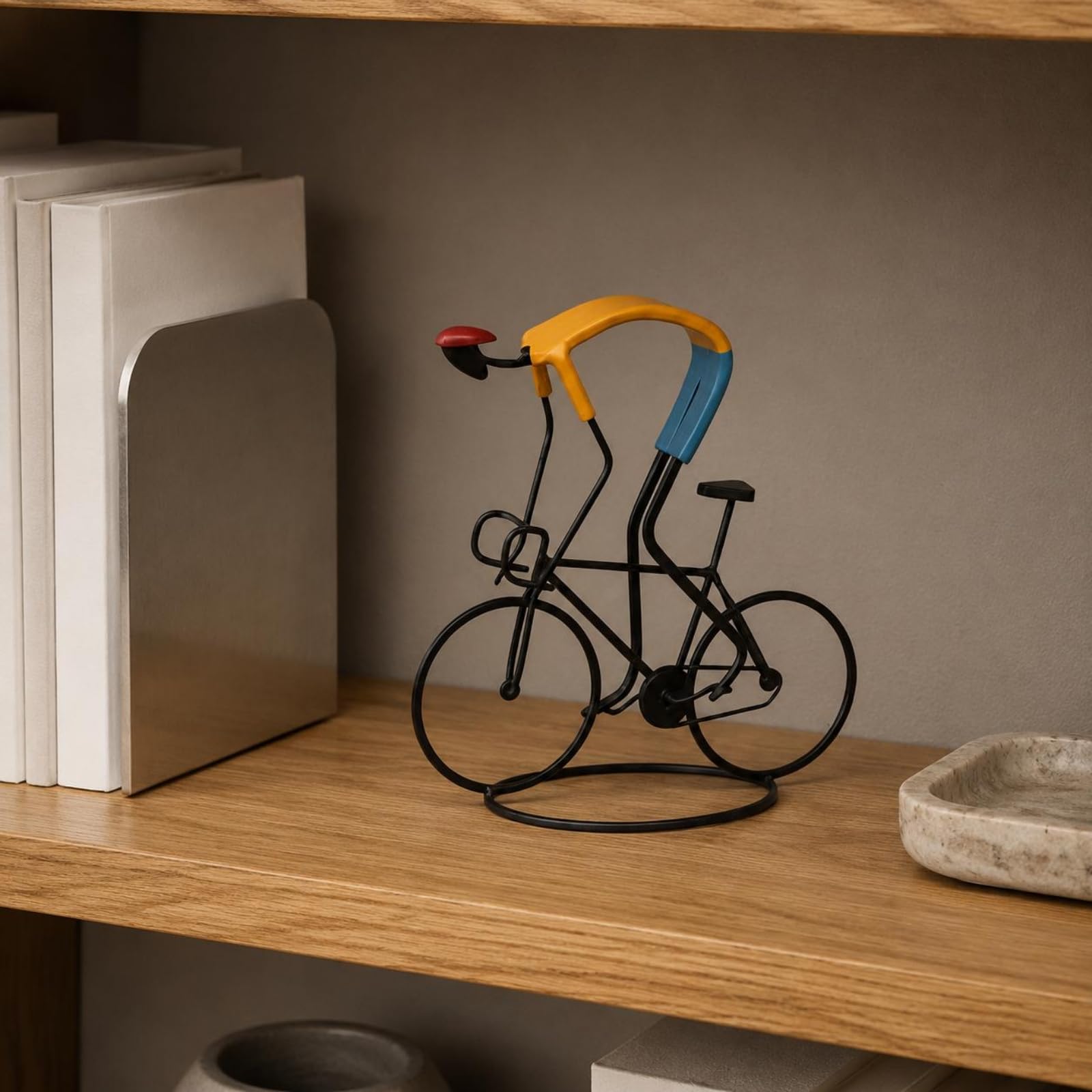 Amazon.co.jp: DimyFew 北欧風アート置物 抽象自転車像 インテリア装飾