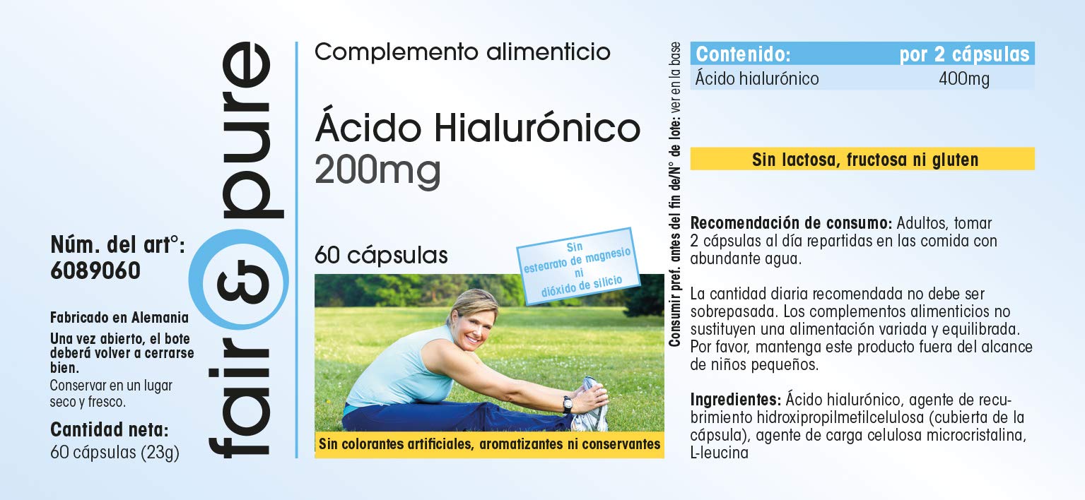 Fair & Pure® - Acido ialuronico 200mg - Vegan - 60 Capsule