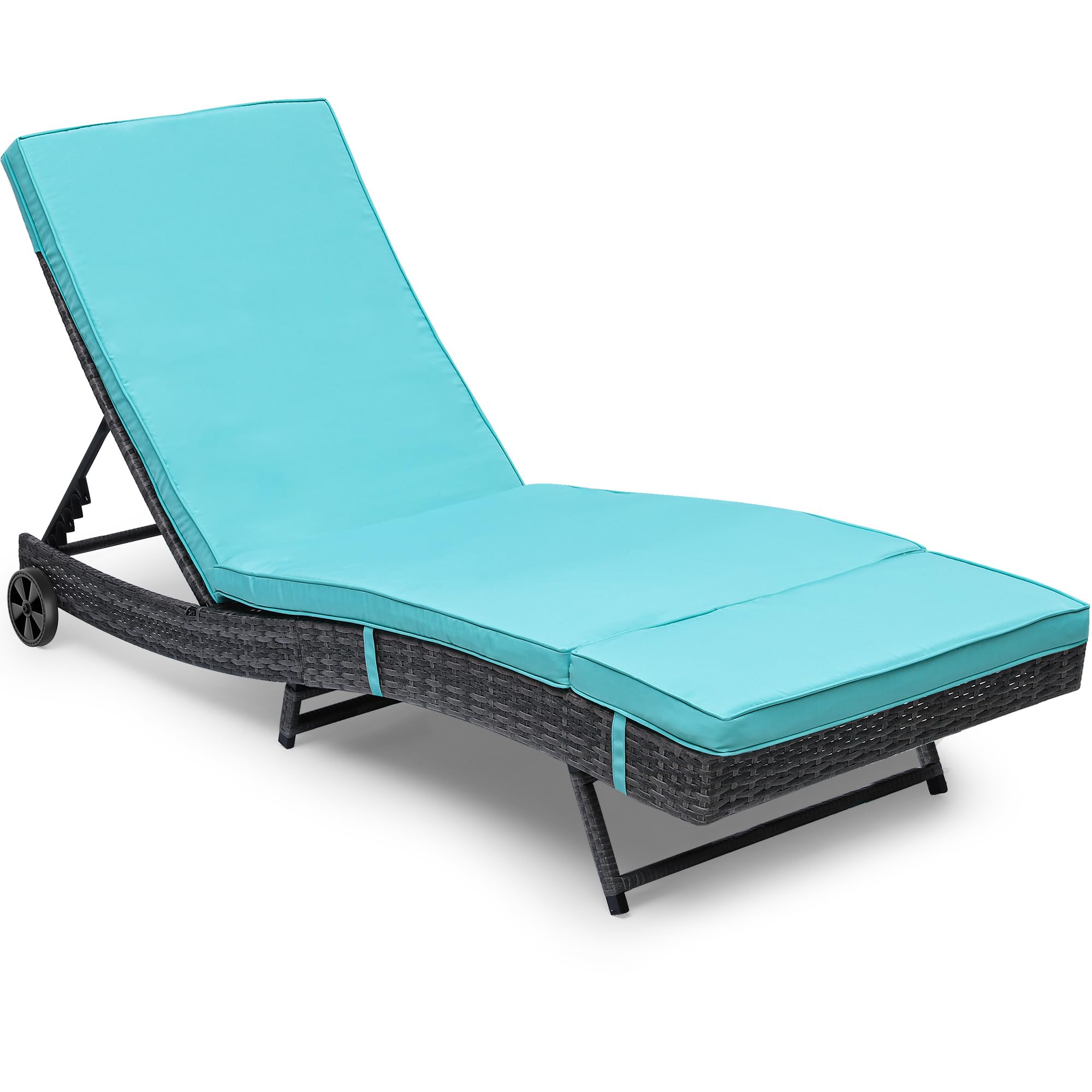 Amazon.com : YITAHOME Wicker Chaise Lounge Outdoor PE Rattan Pool