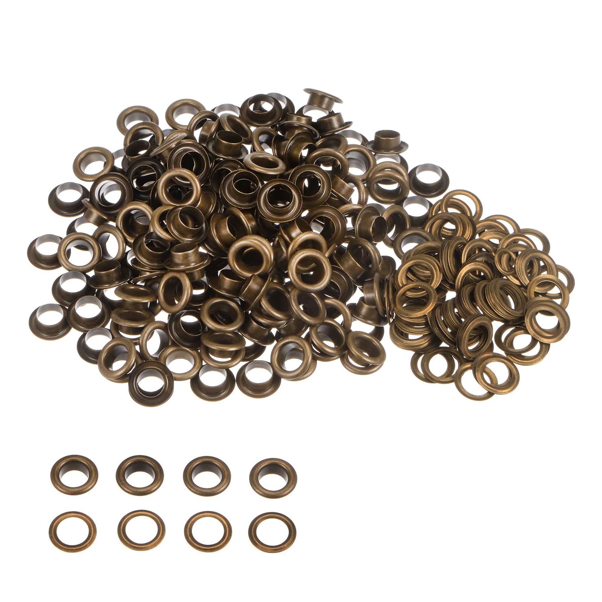 Trimming Shop 10mm Bronze Iron Eyelets Grommets Washers 100pcs Clothing โ image 1