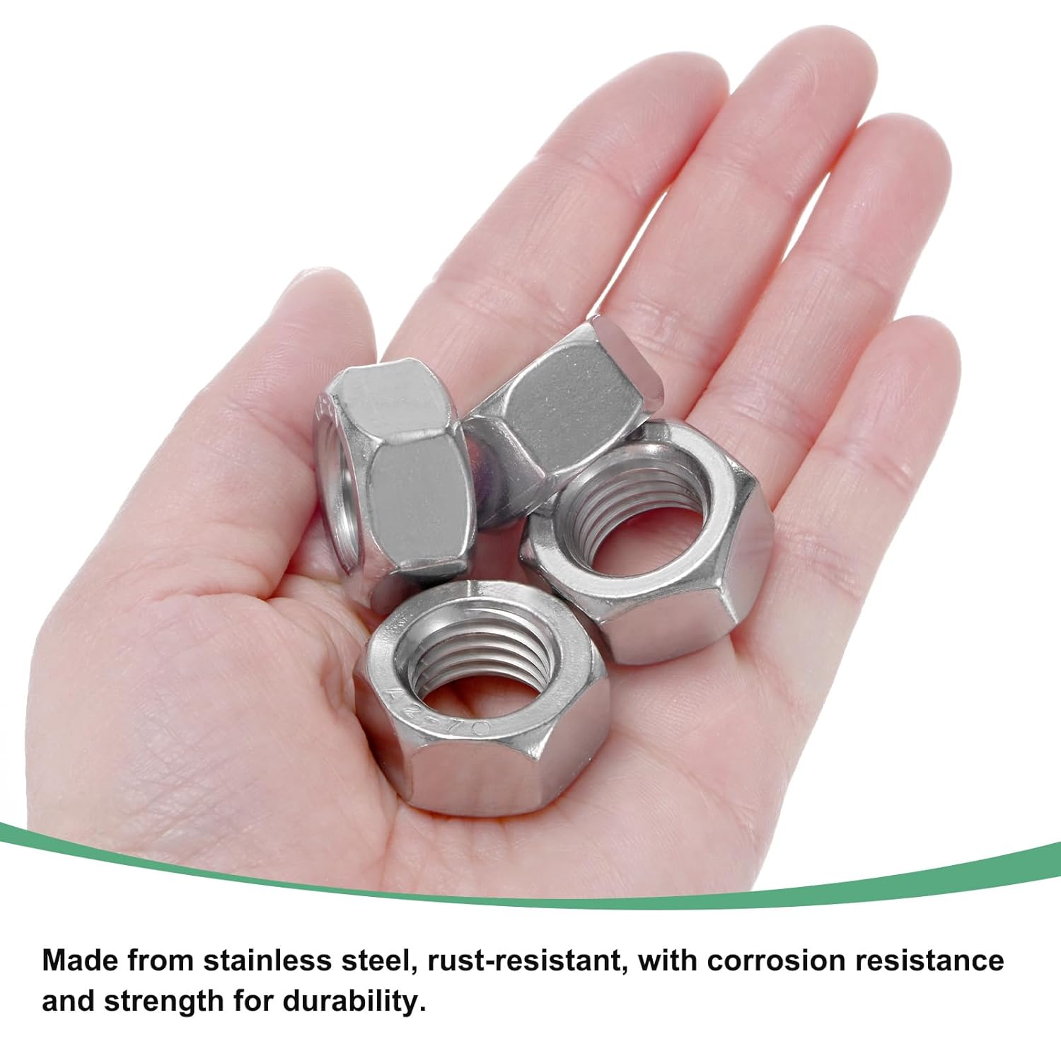 M METERXITY 20-Pack Metric Hex Nuts M16 x 2mm Thread Stainless Steel Hexagon Nut Hex Nut Metric Nuts for Machinery/Automotive/Repair/Industrial