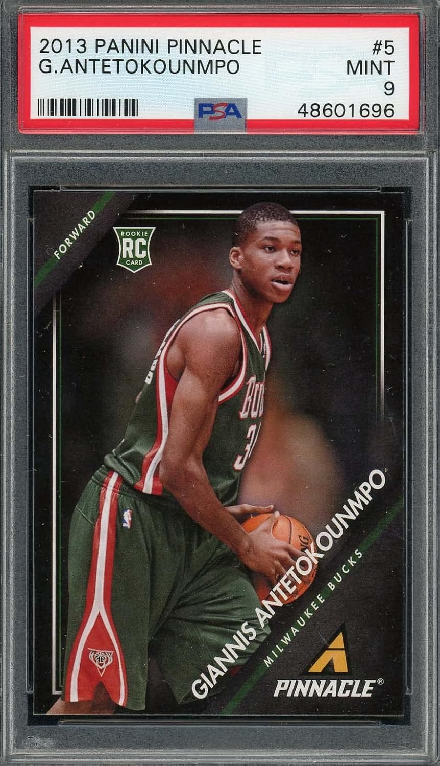 Giannis Antetokounmpo 2013 Panini Pinnacle Rookie Card RC #5 Graded PSA 9