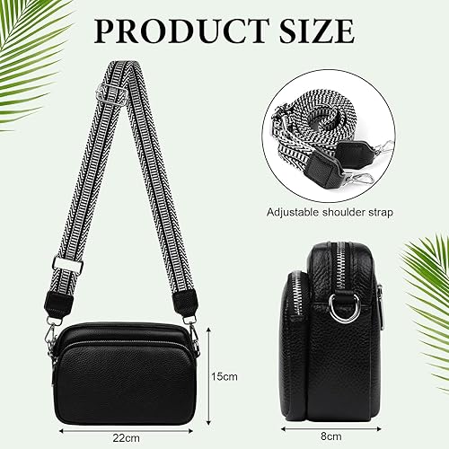 Miniatura 2 de Aucuu Bolso cruzado, bolsos de hombro de cuero genuino para mujer, bolso de hombro para teléfono celular, bolsas cruzadas para mujer de regalo
