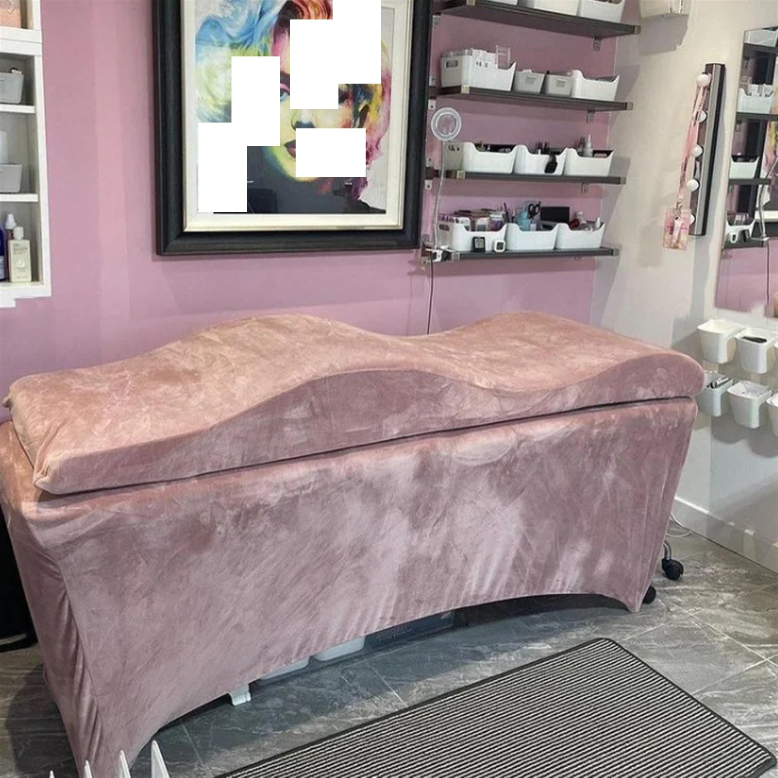 Matelas à Cils à Vagues Incurvé pour Salon de Beauté en Éponge