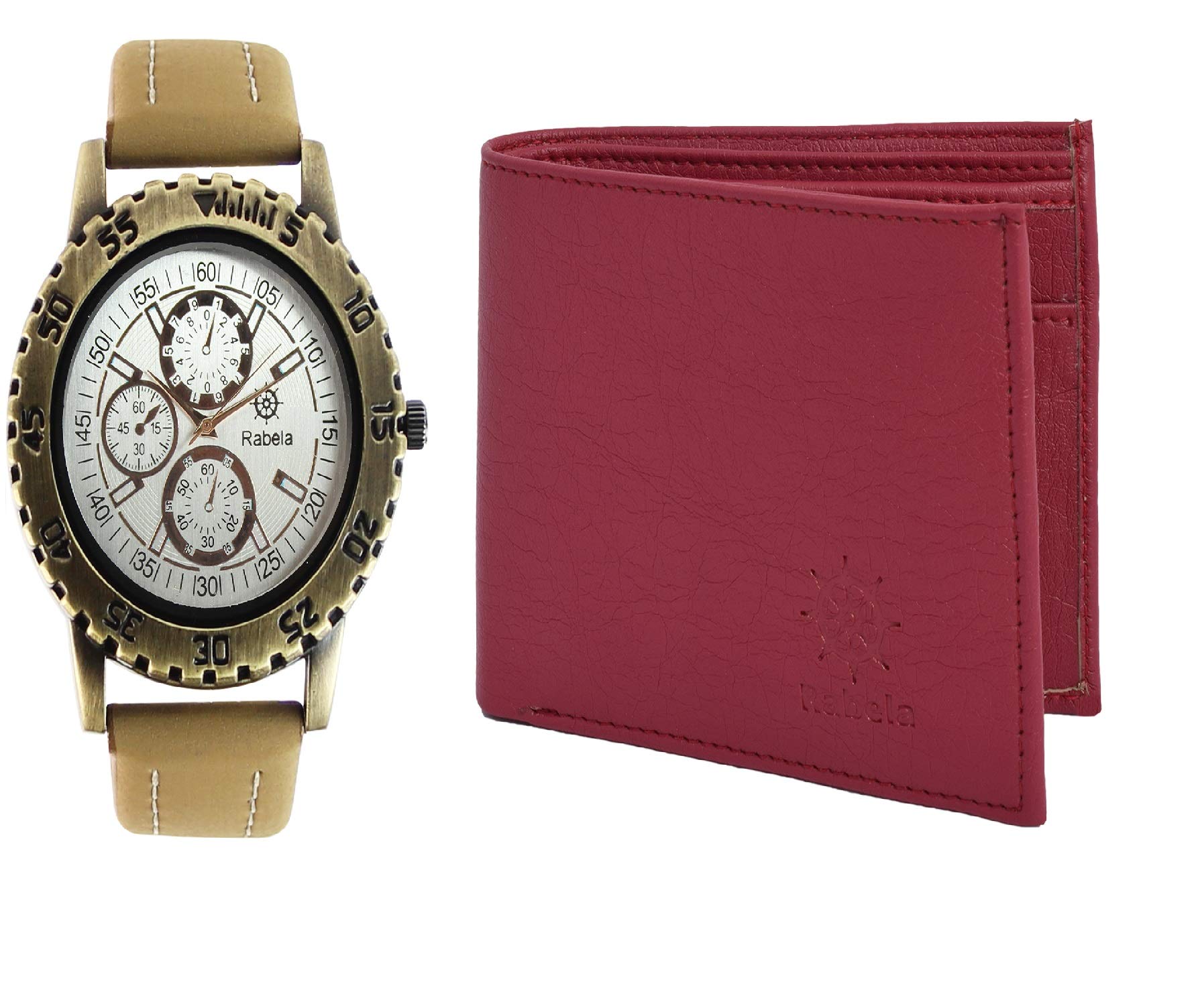 Rabela Mens Combo Pack of Wallet and Watch Analog Leather Strap RW-666 (B06XVBDZSD) Amazon Price History, Amazon Price Tracker