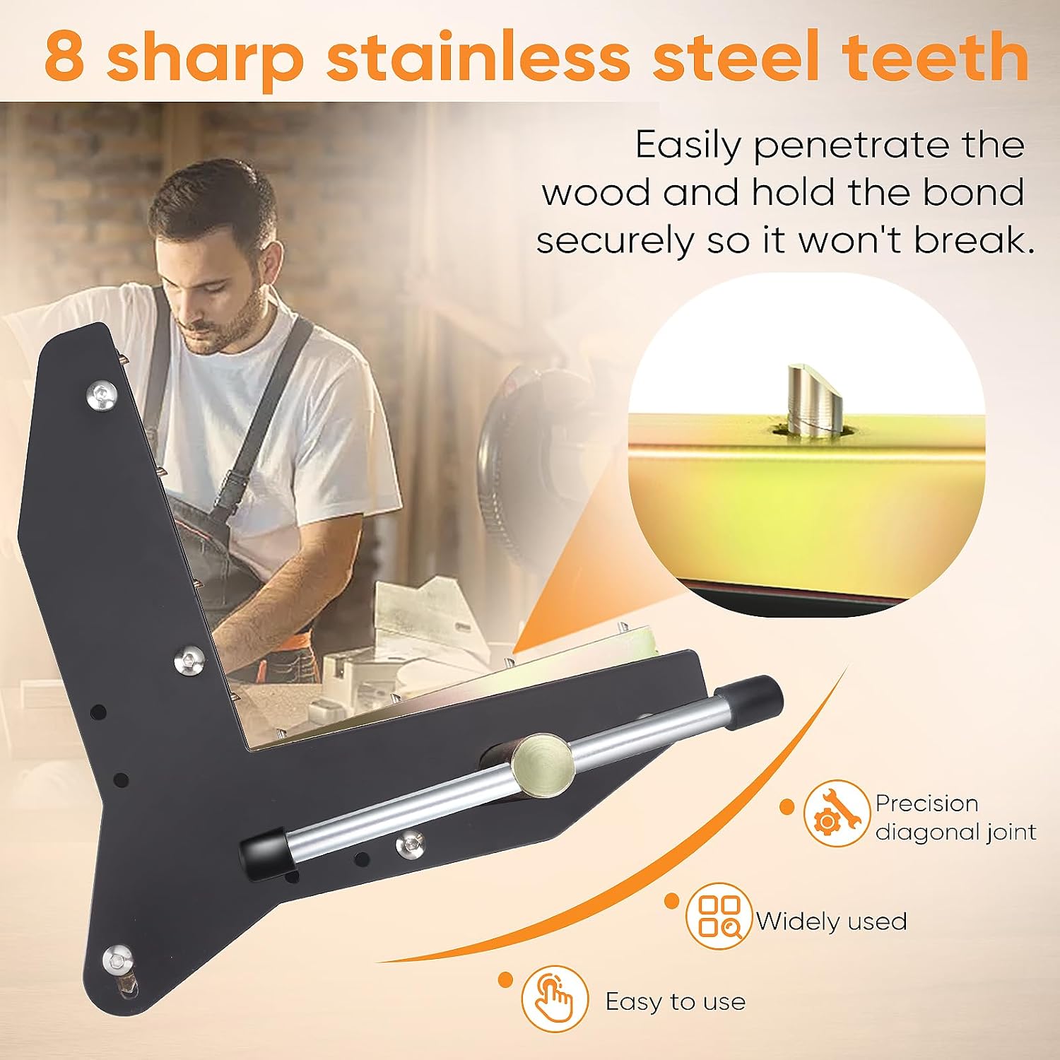 Miter Corner Clamps for Woodworking, Corner Clips for Making Window Frames, Door Frames, Photo Frames, Cabinets and Other Decorative Items, 2PCS