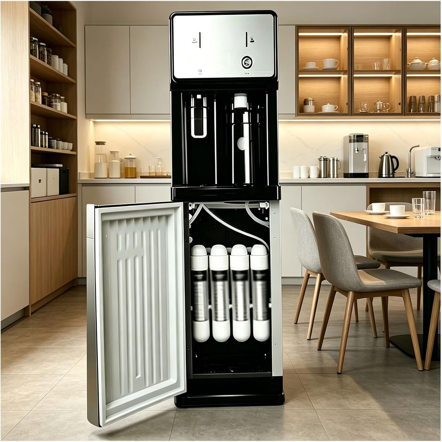 Home Water Dispenser, Filtered Water Dispenser, 3 Temperature Settings, hot and Cold Waters Cooler, for All Types of Businesses, Schools, Shopping centres