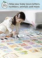 Vista 3 de Baby Care Tapete de juego (grande, sonido, interactivo e interactivo) 82 x 55 pulgadas, original, de una pieza, reversible, enrollable, impermeable