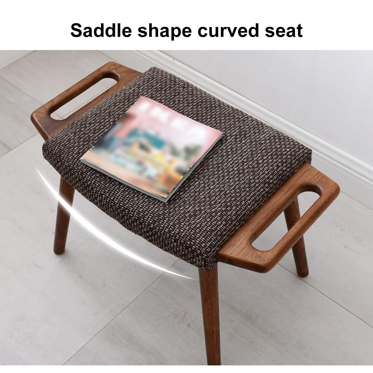 Tabouret Repose-Pieds Rustique En Bois Massif | Petit Siège Polyvalent 30x20x18 Cm Pour Chaussures, Dortoir, Maison