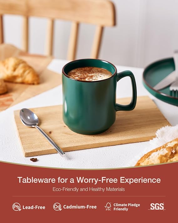 famiware Coffee Mugs Set of 6, Nebula 14oz Coffee Mugs Ceramic Cup Set